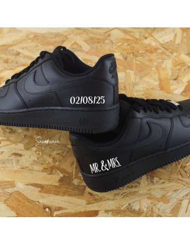 Mr & Mrs - Air Force 1 noir custom Véritable concentré