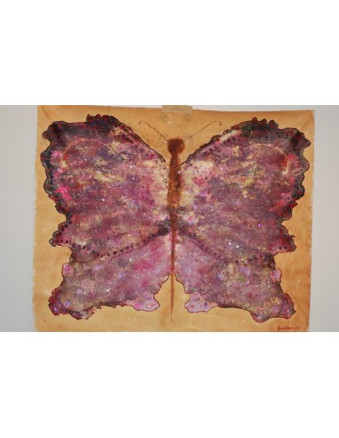 Pink butterfly. 110 x 140 cm Gunilla Larsson de l' environnement