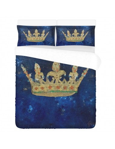 3-Piece Bedding Set (1 Duvet Cover 86"x70" 2 Pillowcases 20"x30")(One Side) The Crown brillant des détails fins