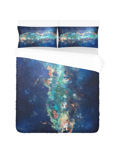 3-Piece Bedding Set (1 Duvet Cover 86"x70" 2 Pillowcases 20"x30")(One Side) Secret Island sur le site 