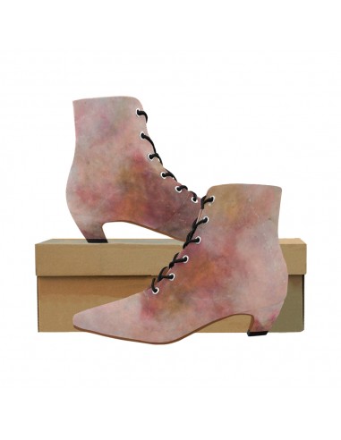 Women's Chic Low Heel Lace Up Ankle High Boots Galaxy of the derr 2 - 3 jours ouvrés.