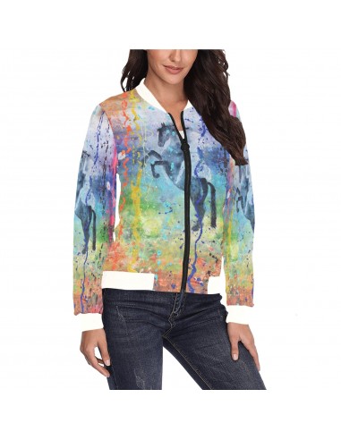 gratitude3 bomber Women's All Over Print Bomber Jacket(Model H36) Venez acheter