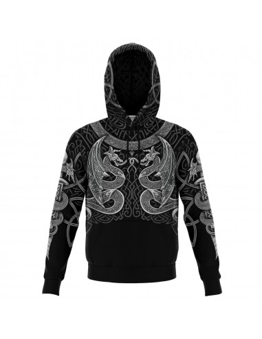 VIKING DRAGONS Silver - Sweat à Capuche 3D l'achat 