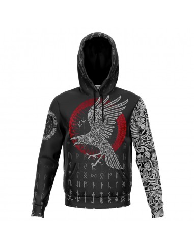 VIKING STONE RAVEN - Sweat à Capuche 3D paiement sécurisé