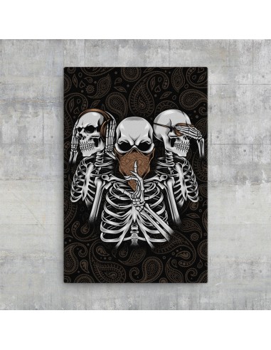 Tableau Tete de Mort 3 Wise Skulls en ligne