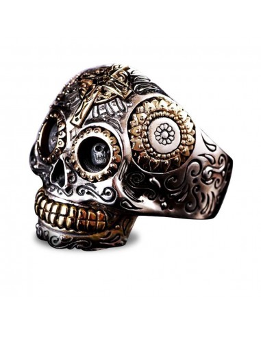 Bague Tête de Mort Mexicaine pas cher 