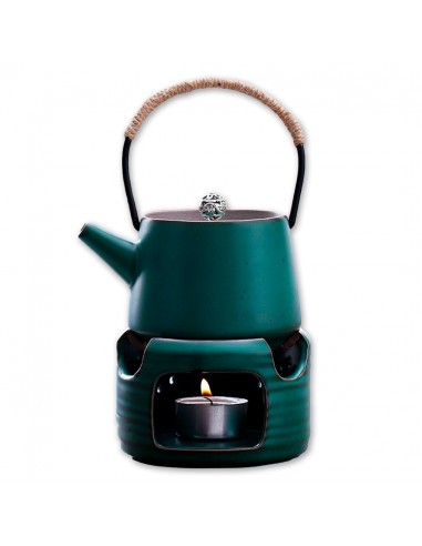 KYUSU™ - Ensemble Japonais Théière et Réchaud Céramique Emeraude store