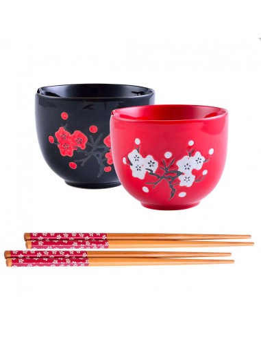 Set 2 Bols Japonais en Porcelaine - IZO™ le des métaux précieux