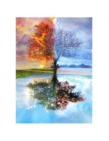 Kit de Diamond Painting modèle Arbre des Saisons Livraison rapide