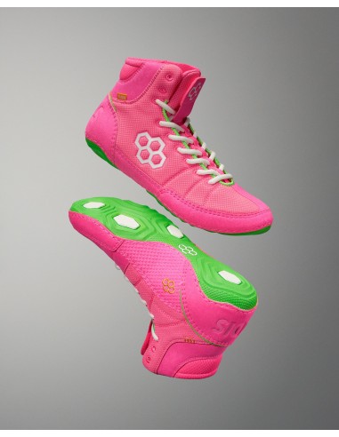 Chaussures de lutte pour jeunes RUDIS Colt 3.0 - Rose fluo JUSQU'A -70%! 