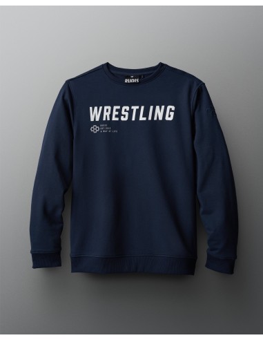 RUDIS Wrestling Slanted Elite Terry Crewneck brillant des détails fins