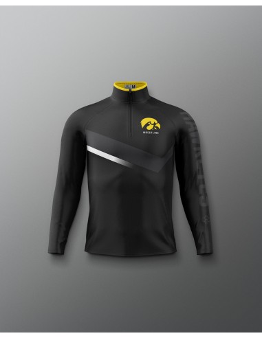 Maillot Elite 1/4 Zip sublimé pour jeunes Iowa Hawkeyes Comment ça marche