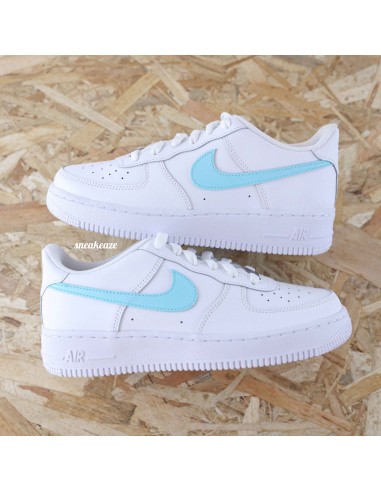 Color Swoosh Aqua - Air Force 1 custom 50% de réduction en Octobre 2024