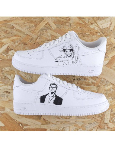 Zoro & Luffy One Piece - Air Force 1 custom de technologie