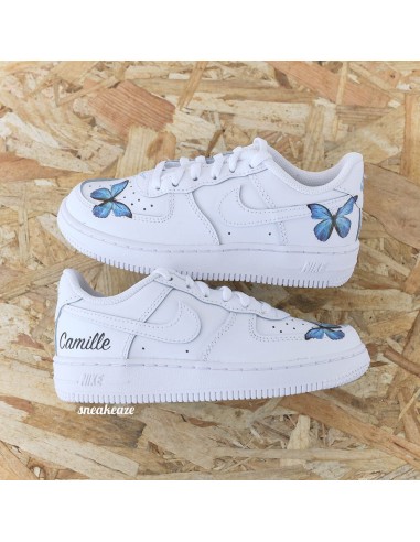 Papillons + Prénom - Air Force 1 custom (enfant) pas cheres