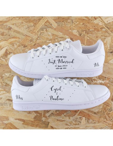 Just Married - Stan Smith custom en linge