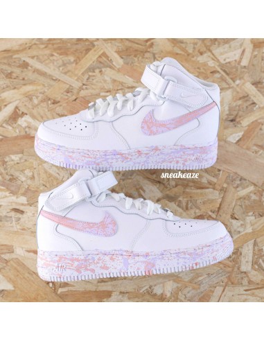 Splash dégradé - Air Force 1 Mid custom le des métaux précieux