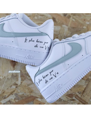 Le plus beau jour de ma vie (citation au choix) - Air Force 1 custom Comparez plus de prix