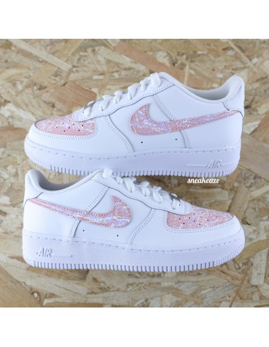 Splash rose - Air Force 1 custom basket pas cher